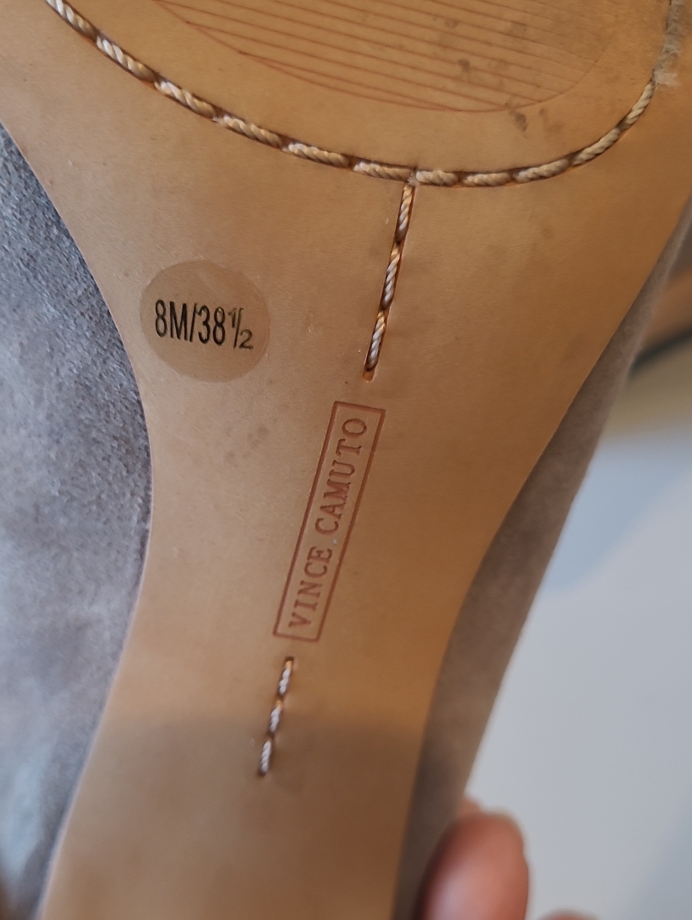 Vince Camuto Gray Suede Pump Heels Size 8 - Picture 7 of 8